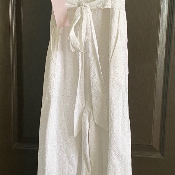 Rachel Parcell White Eyelet Ruffle Sleeve Jumpsuit - Picture 4 of 6